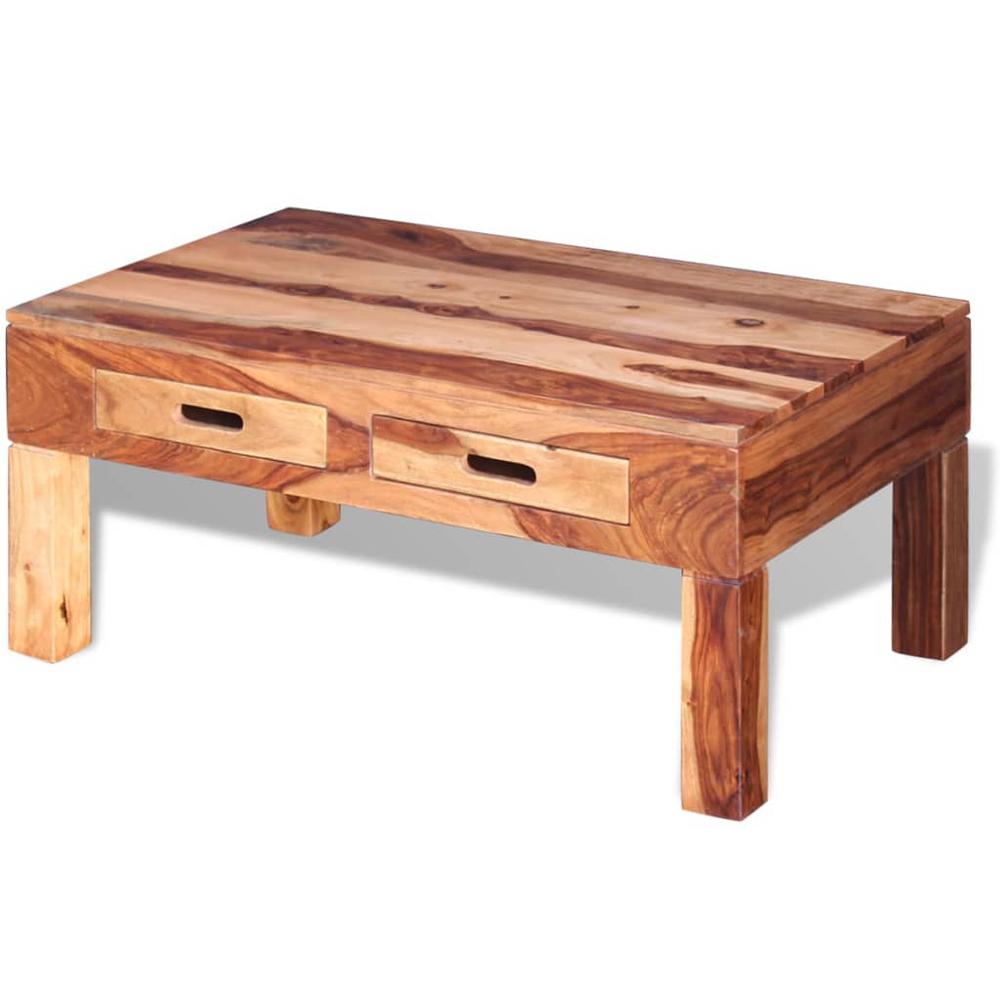 vidaXL Coffee Table Solid Sheesham Wood, 243287. Picture 1