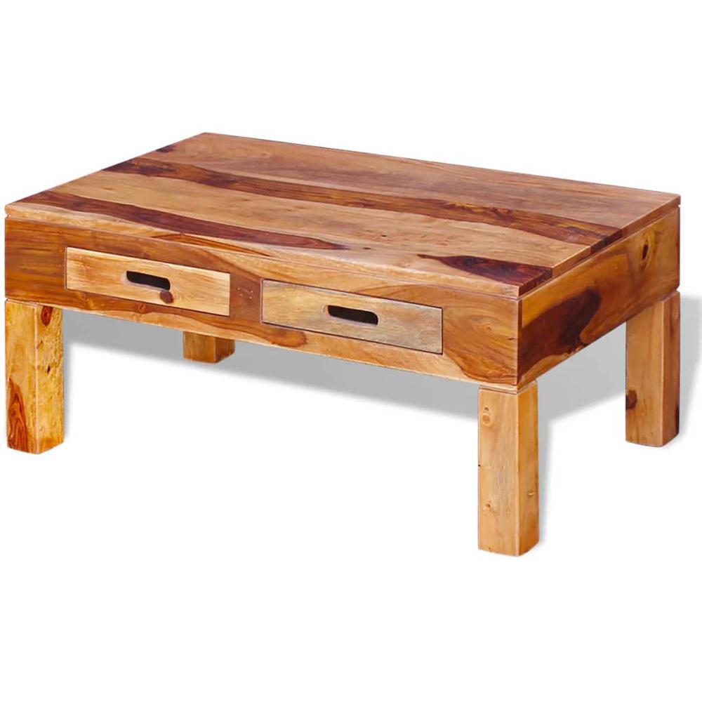 vidaXL Coffee Table Solid Sheesham Wood, 243287. Picture 2