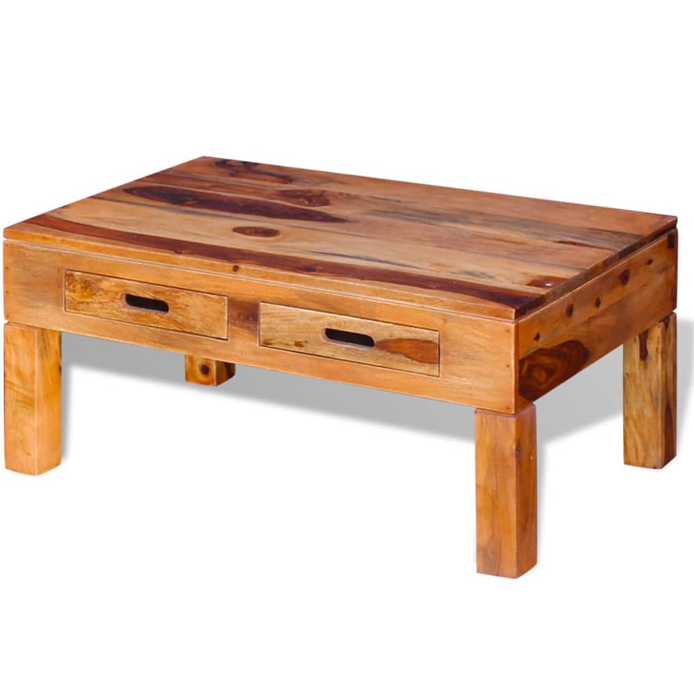 vidaXL Coffee Table Solid Sheesham Wood, 243287. Picture 3