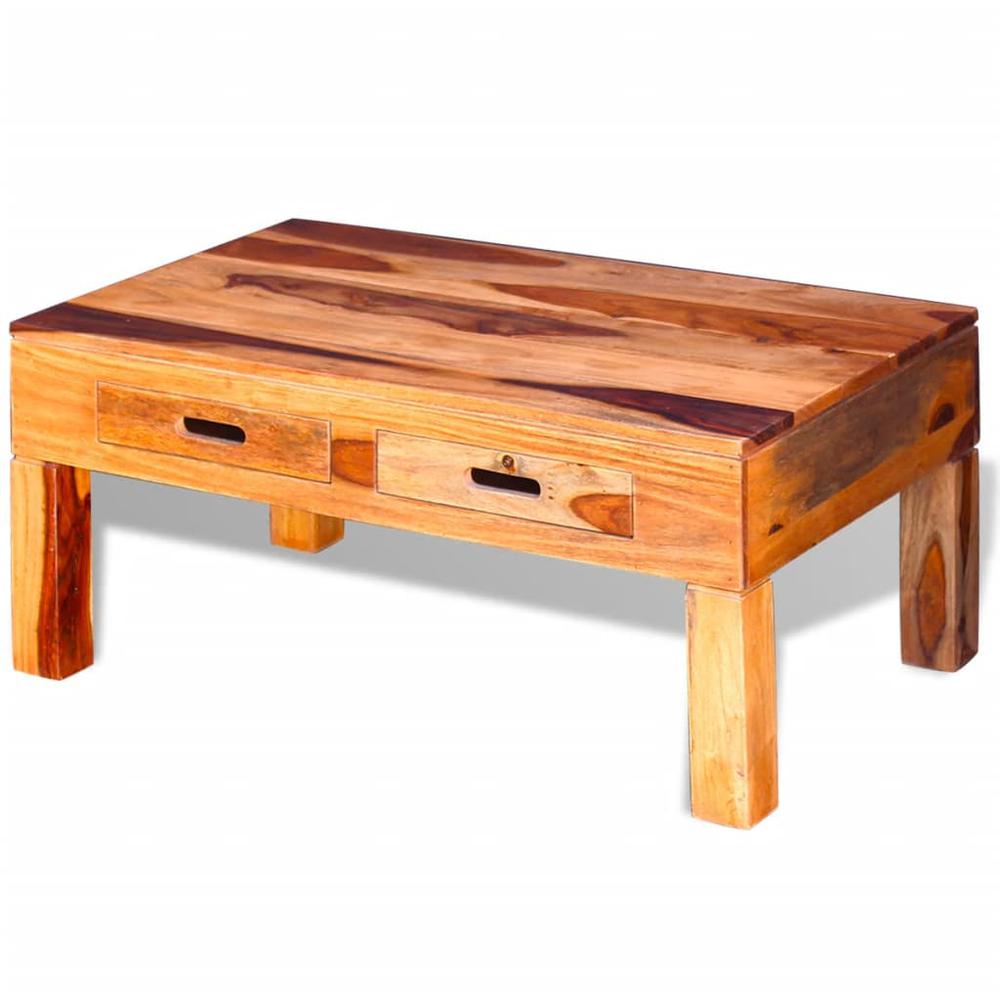 vidaXL Coffee Table Solid Sheesham Wood, 243287. Picture 5