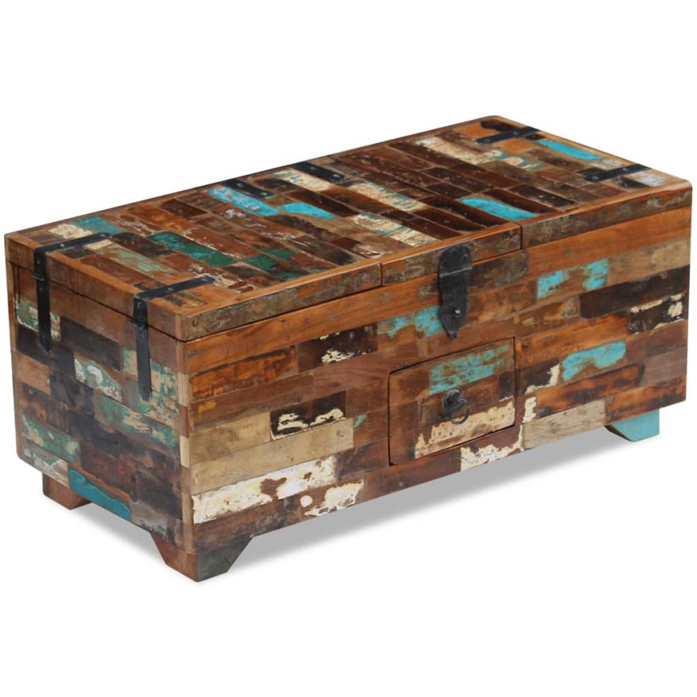 vidaXL Coffee Table Box Chest Solid Reclaimed Wood 31.5"x15.7"x13.8", 243320. Picture 5