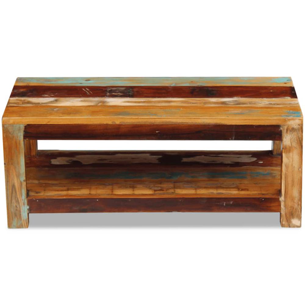 vidaXL Coffee Table Solid Reclaimed Wood 35.4"x17.7"x13.8", 243322. Picture 6