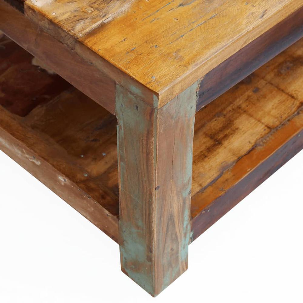 vidaXL Coffee Table Solid Reclaimed Wood 35.4"x17.7"x13.8", 243322. Picture 7
