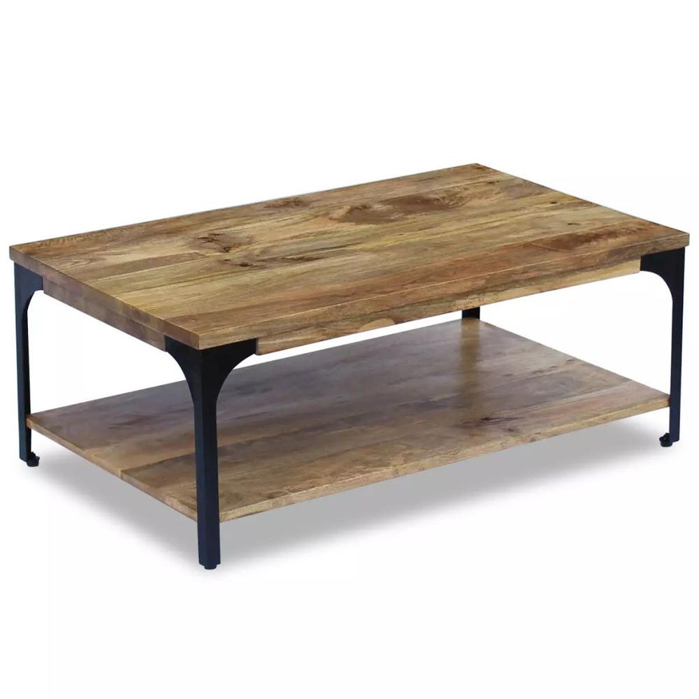 vidaXL Coffee Table Mango Wood 39.4"x23.6"x15", 243341. Picture 1