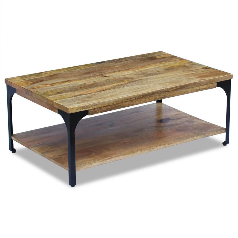 vidaXL Coffee Table Mango Wood 39.4"x23.6"x15", 243341. Picture 3