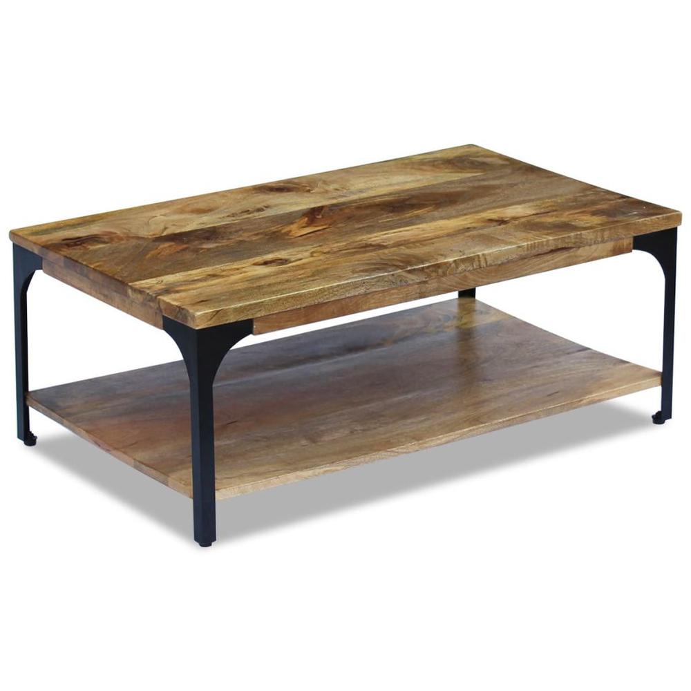 vidaXL Coffee Table Mango Wood 39.4"x23.6"x15", 243341. Picture 5