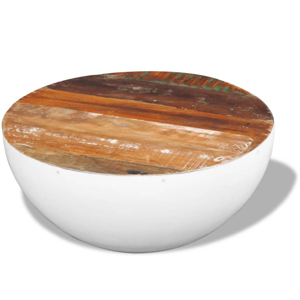 vidaXL Bowl Shaped Coffee Table Solid Reclaimed Wood 23.6"x23.6"x11.8", 243353. Picture 3