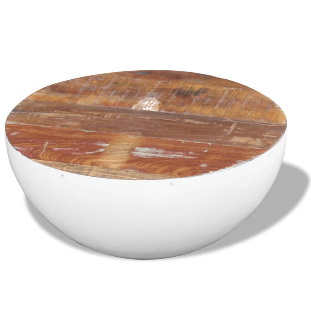 vidaXL Bowl Shaped Coffee Table Solid Reclaimed Wood 23.6"x23.6"x11.8", 243353. Picture 4