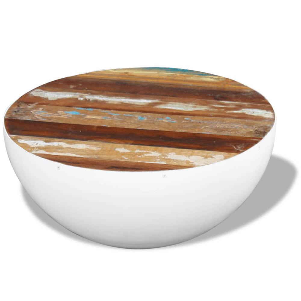 vidaXL Bowl Shaped Coffee Table Solid Reclaimed Wood 23.6"x23.6"x11.8", 243353. Picture 5