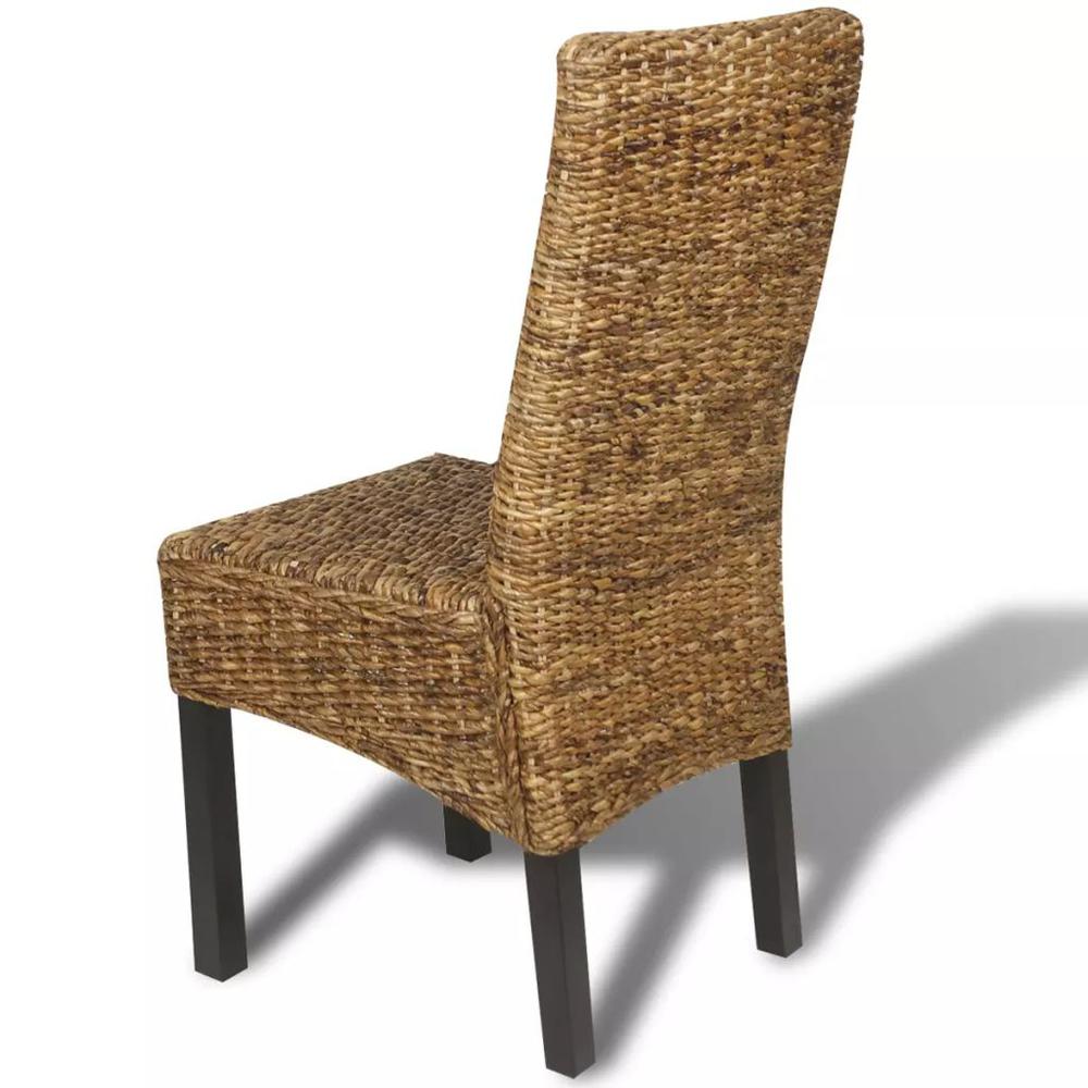 vidaXL Dining Chairs 2 pcs Abaca and Solid Mango Wood, 243234. Picture 5