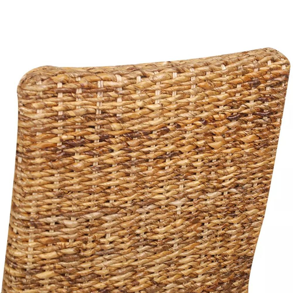 vidaXL Dining Chairs 2 pcs Abaca and Solid Mango Wood, 243234. Picture 6
