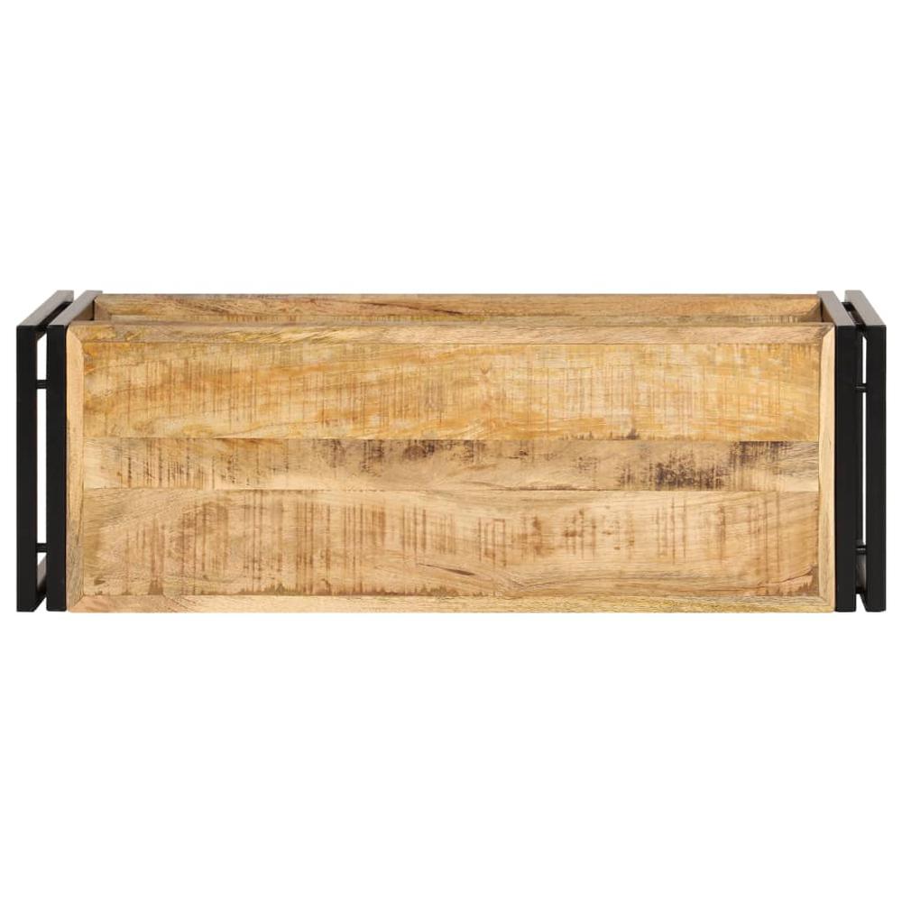 vidaXL TV Cabinet 35.4"x11.8"x15.7" Solid Mango Wood, 247808. Picture 3