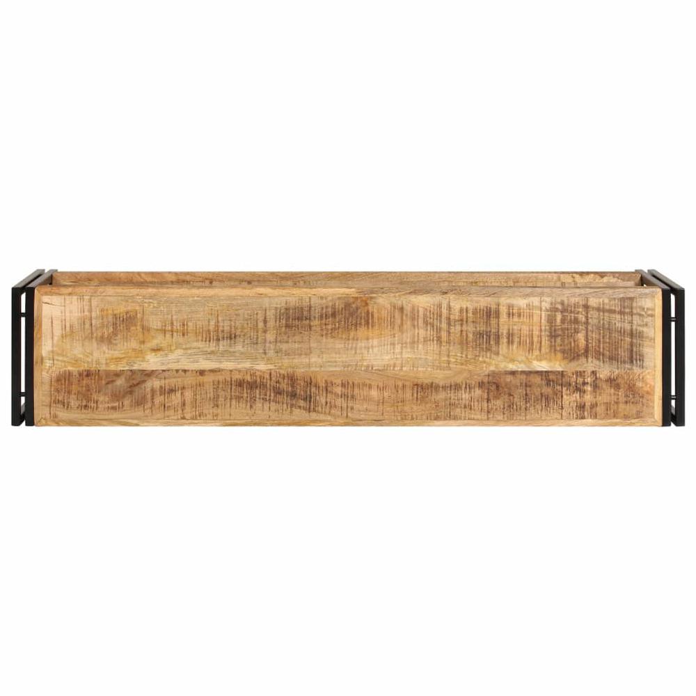 vidaXL TV Cabinet 59"x11.8"x15.7" Solid Mango Wood, 247809. Picture 3