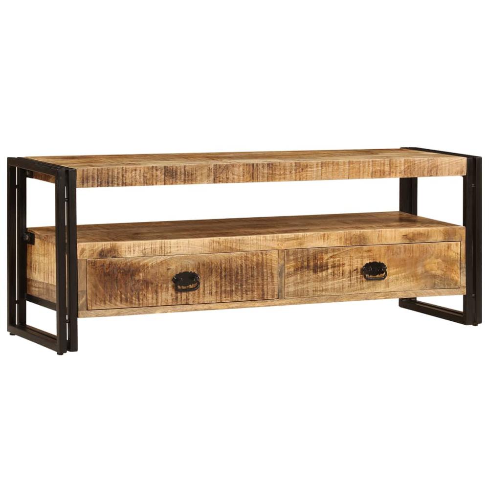 vidaXL TV Cabinet 47.2"x13.8"x17.7" Solid Mango Wood, 247402. Picture 1