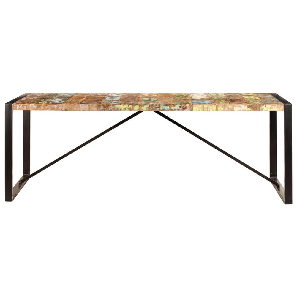 vidaXL Dining Table 86.6"x39.4"x29.5" Solid Reclaimed Wood, 247409. Picture 2
