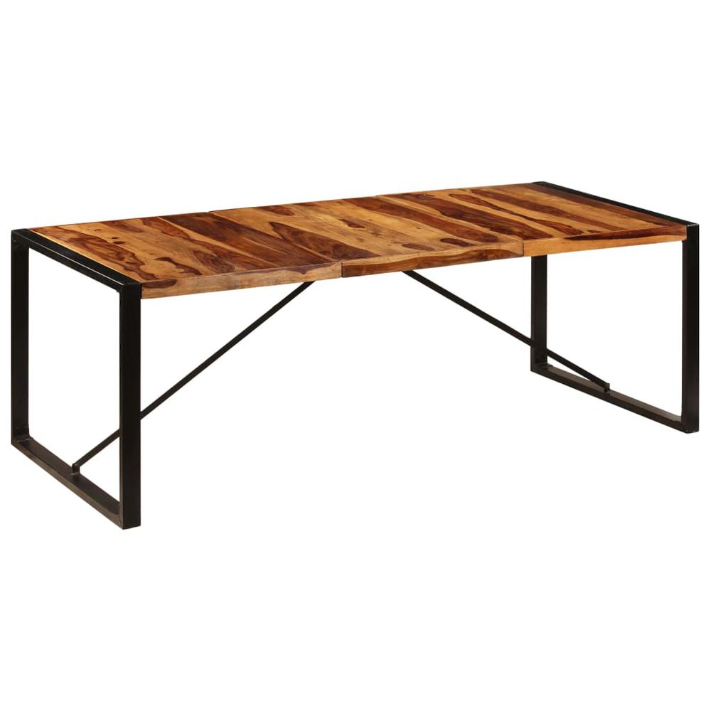 vidaXL Dining Table 86.6"x39.4"x29.5" Solid Sheesham Wood, 247410. Picture 1