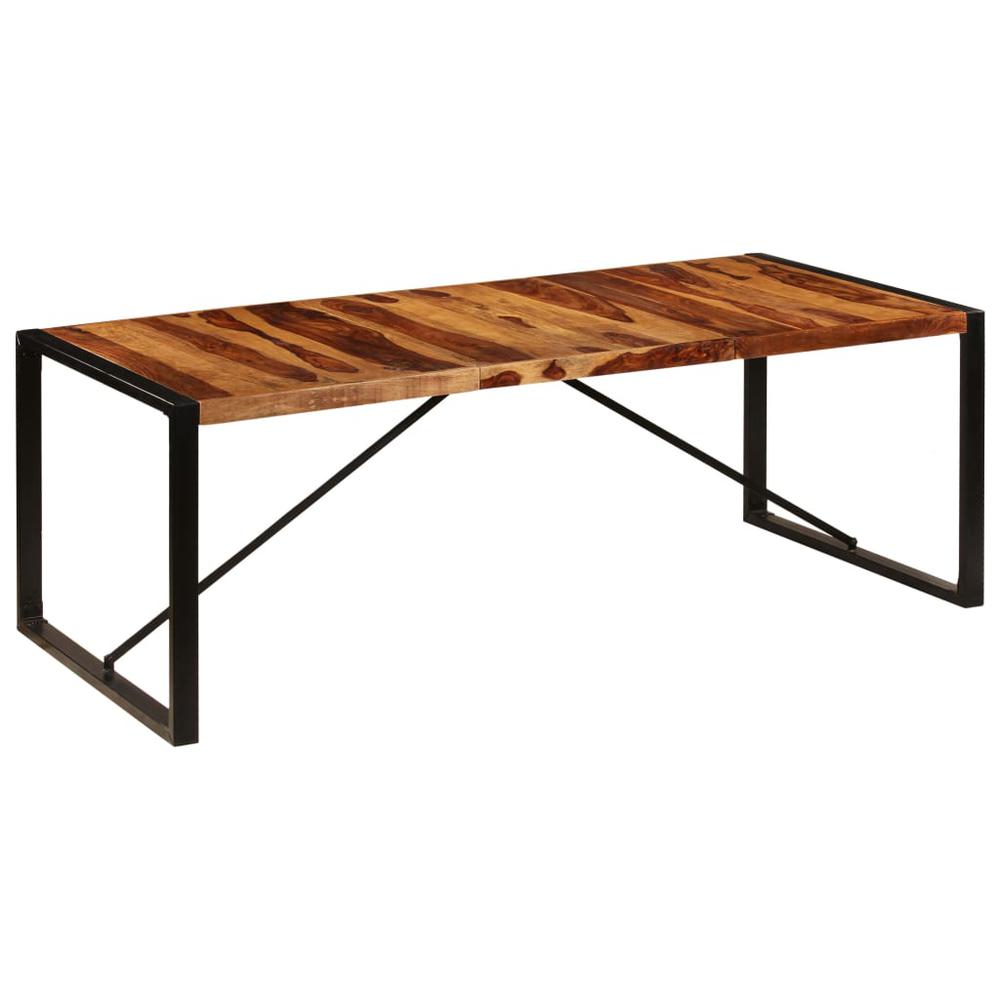 vidaXL Dining Table 86.6"x39.4"x29.5" Solid Sheesham Wood, 247410. Picture 7