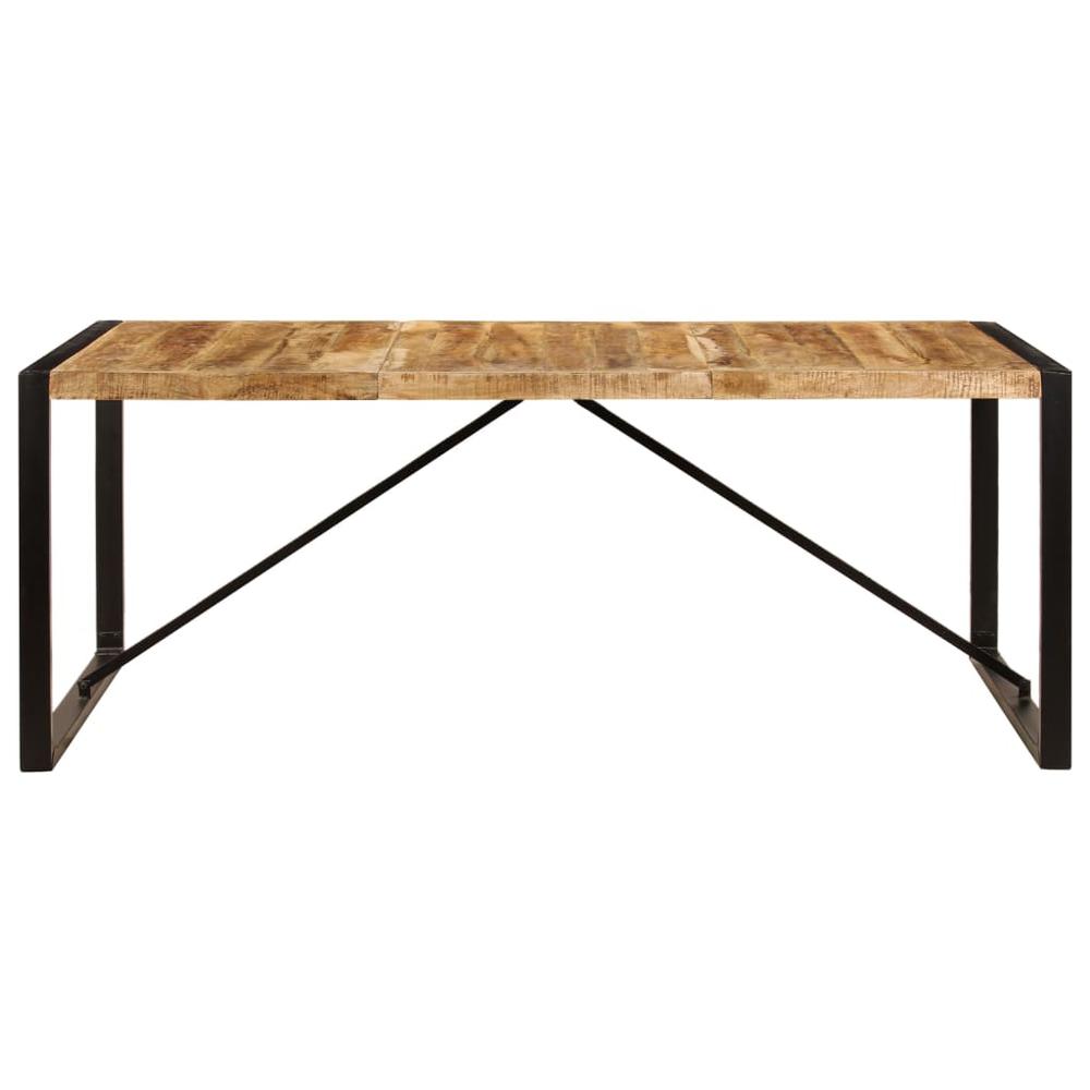 vidaXL Dining Table 78.7"x39.4"x29.5" Solid Mango Wood, 247411. Picture 3
