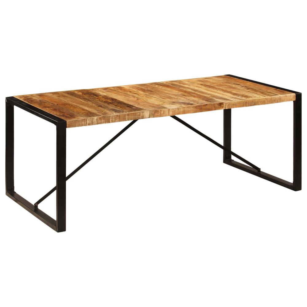 vidaXL Dining Table 78.7"x39.4"x29.5" Solid Mango Wood, 247411. Picture 7