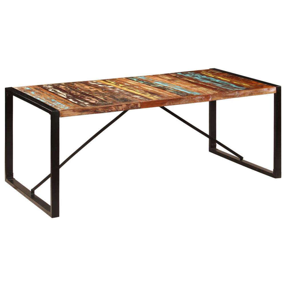 vidaXL Dining Table 78.7"x39.4"x29.5" Solid Reclaimed Wood, 247412. Picture 1