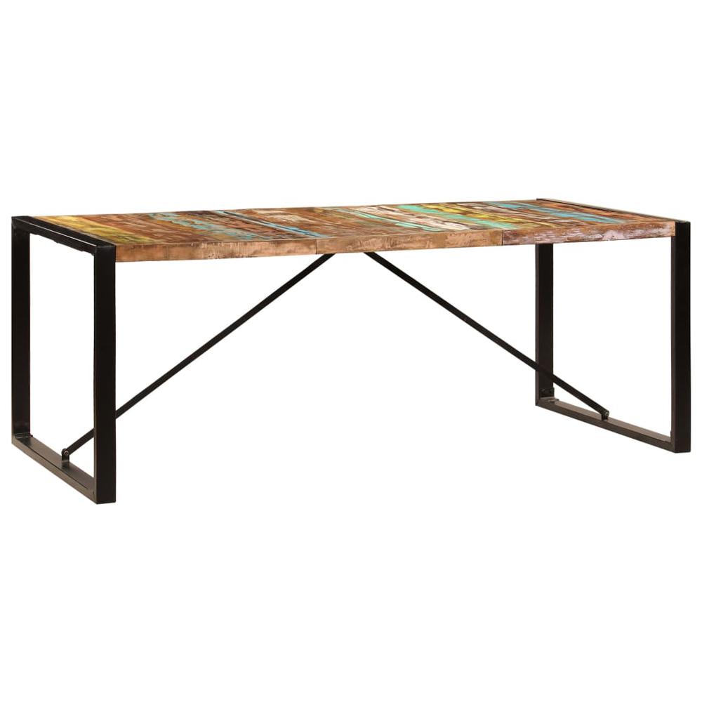 vidaXL Dining Table 78.7"x39.4"x29.5" Solid Reclaimed Wood, 247412. Picture 4