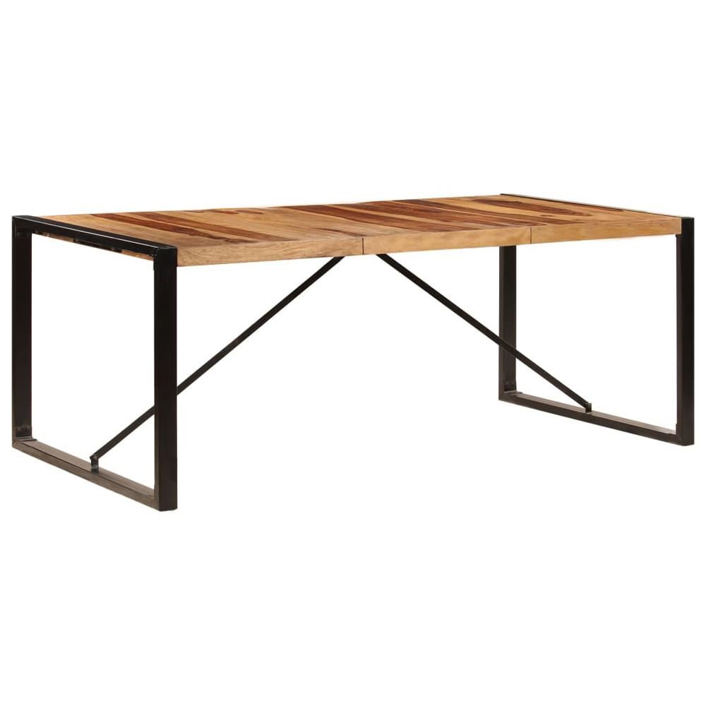 vidaXL Dining Table 78.7"x39.4"x29.5" Solid Sheesham Wood, 247413. Picture 3