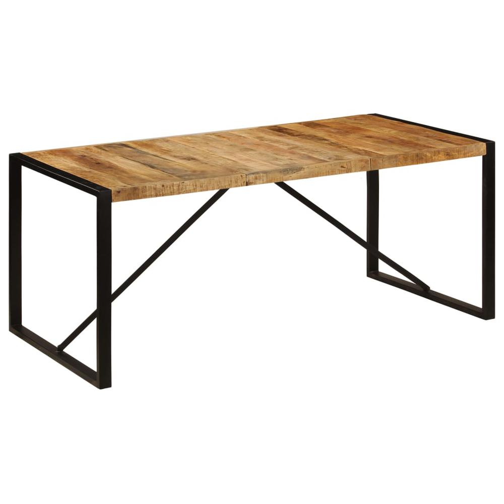 vidaXL Dining Table 70.9"x35.4"x29.5" Solid Mango Wood, 247414. Picture 1