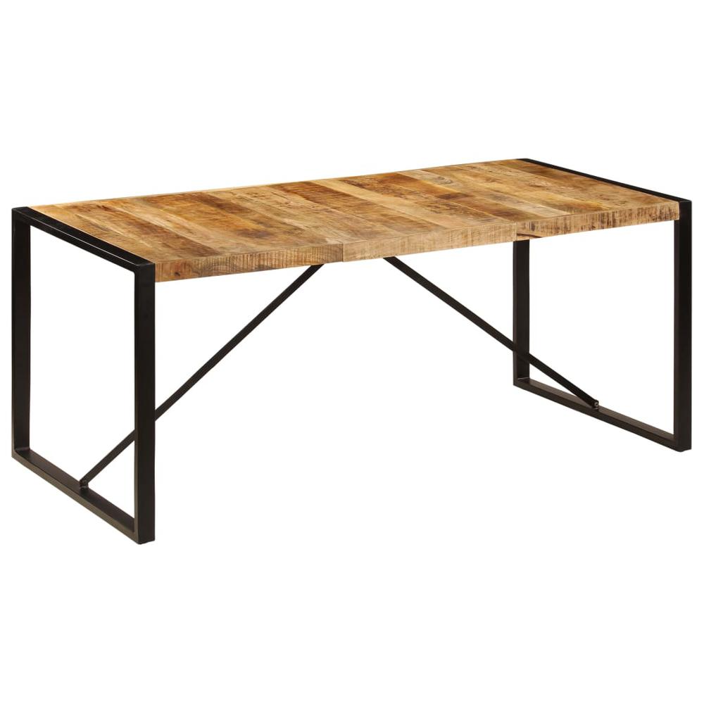 vidaXL Dining Table 70.9"x35.4"x29.5" Solid Mango Wood, 247414. Picture 7