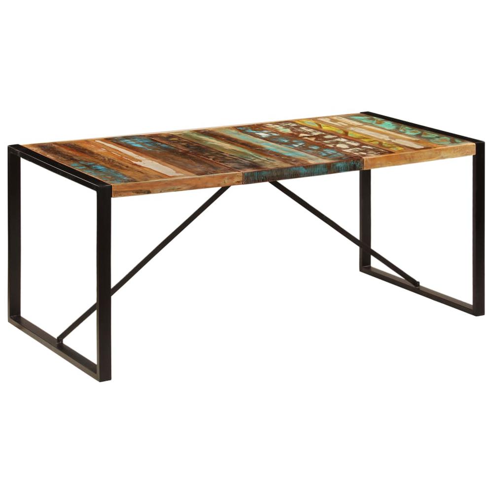 vidaXL Dining Table 70.9"x35.4"x29.5" Solid Reclaimed Wood, 247415. Picture 1