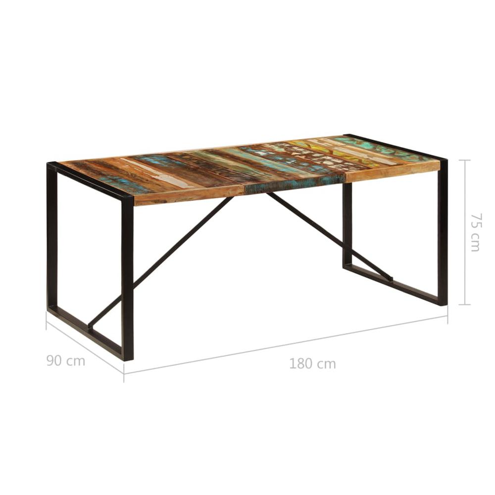 vidaXL Dining Table 70.9"x35.4"x29.5" Solid Reclaimed Wood, 247415. Picture 6