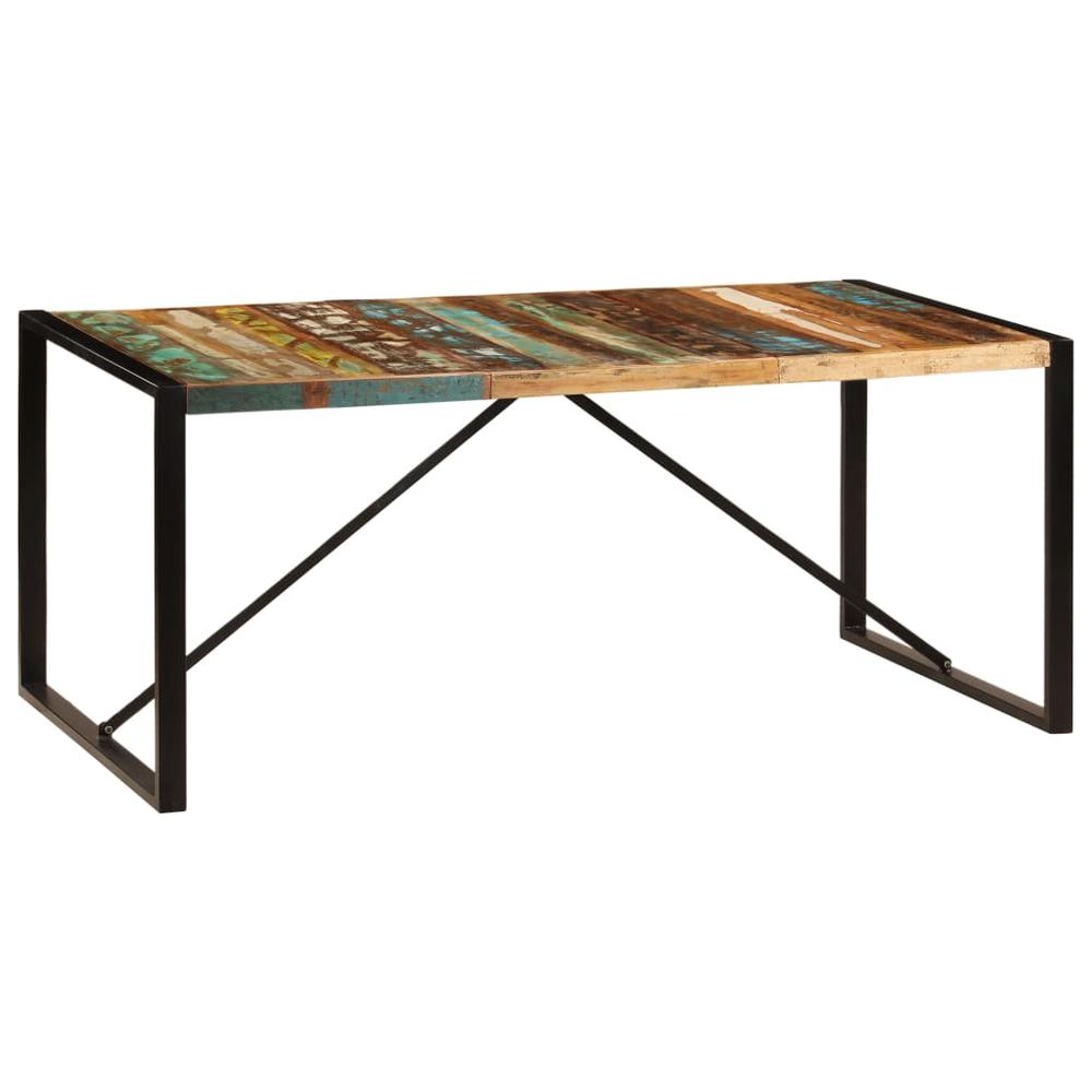 vidaXL Dining Table 70.9"x35.4"x29.5" Solid Reclaimed Wood, 247415. Picture 7