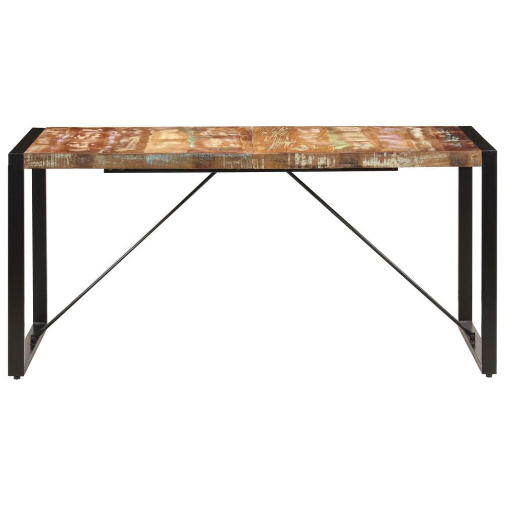 vidaXL Dining Table 63"x31.5"x29.5" Solid Reclaimed Wood, 247418. Picture 4