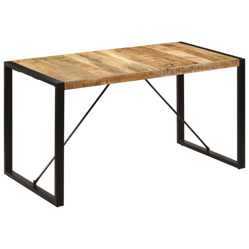 vidaXL Dining Table 55.1"x27.6"x29.5" Solid Mango Wood, 247420. Picture 1