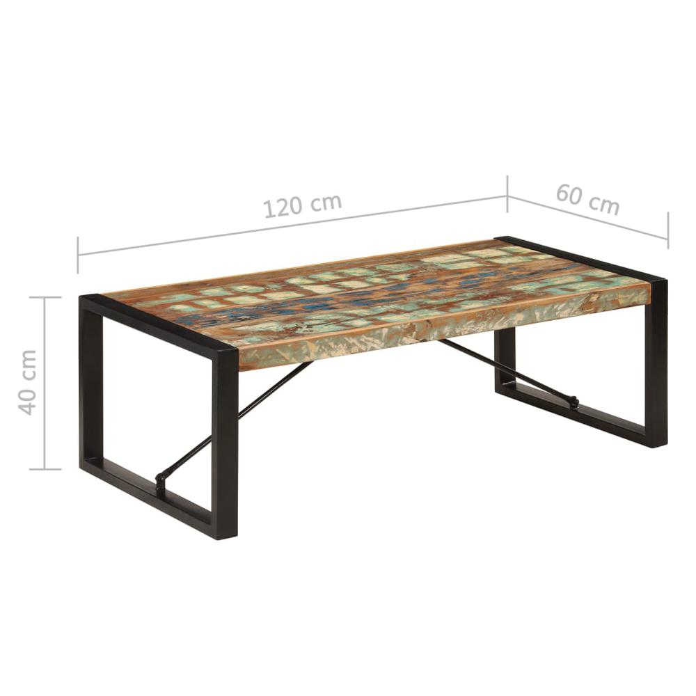 vidaXL Coffee Table 47.2"x23.6"x15.7" Solid Reclaimed Wood, 247425. Picture 6