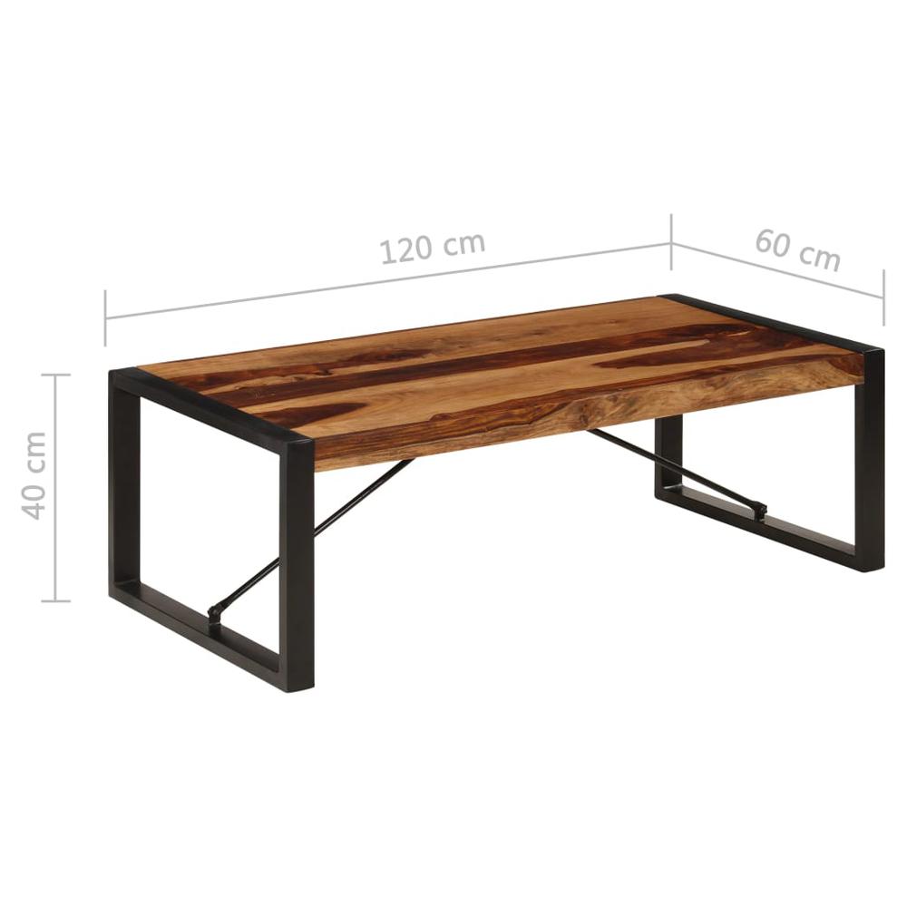 vidaXL Coffee Table 47.2"x23.6"x15.7" Solid Sheesham Wood, 247426. Picture 6