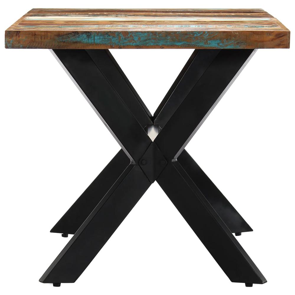 vidaXL Dining Table 63"x31.5"x29.5" Solid Reclaimed Wood, 247435. Picture 3