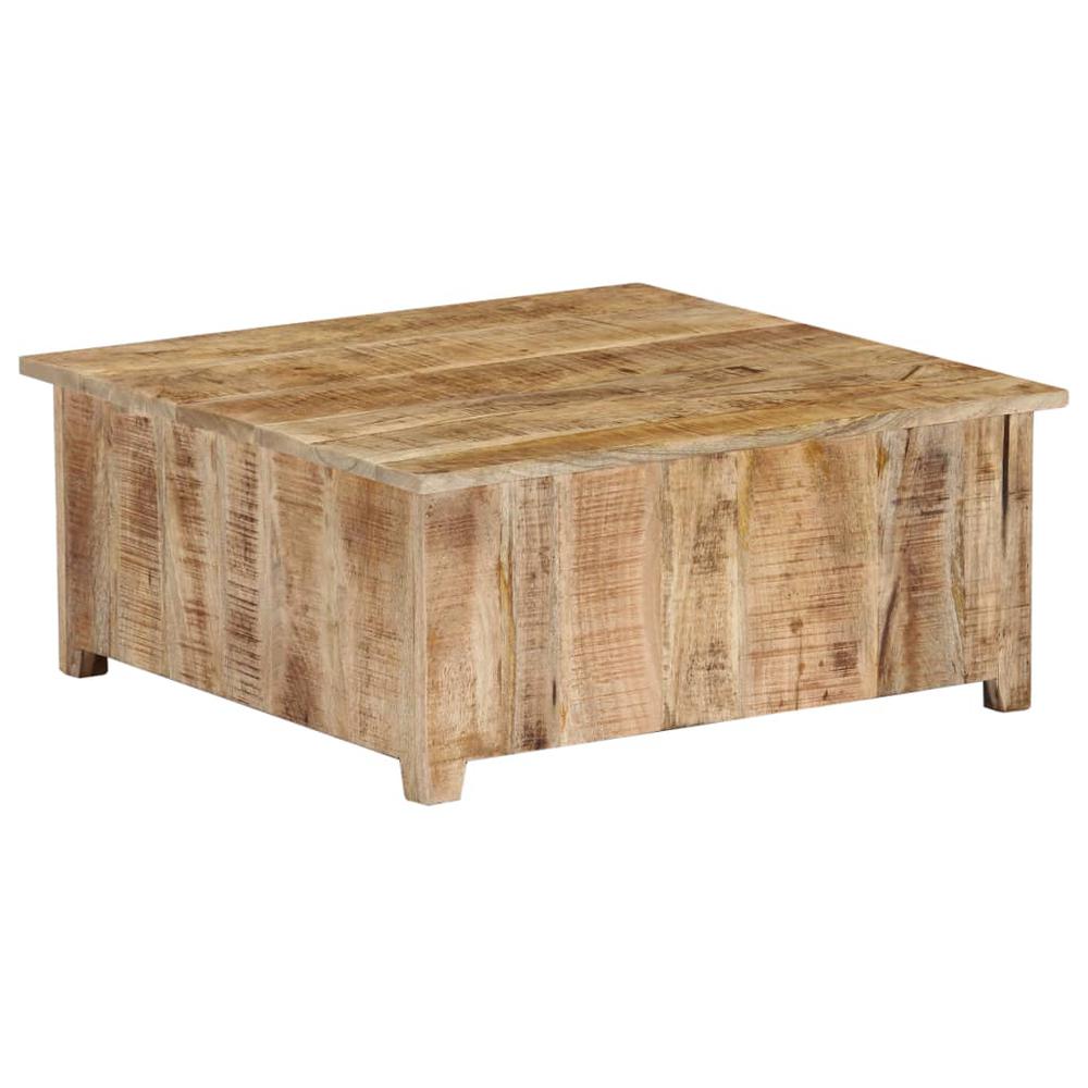 vidaXL Coffee Table 27.5"x27.5"x11.8" Solid Mango Wood, 247693. Picture 5