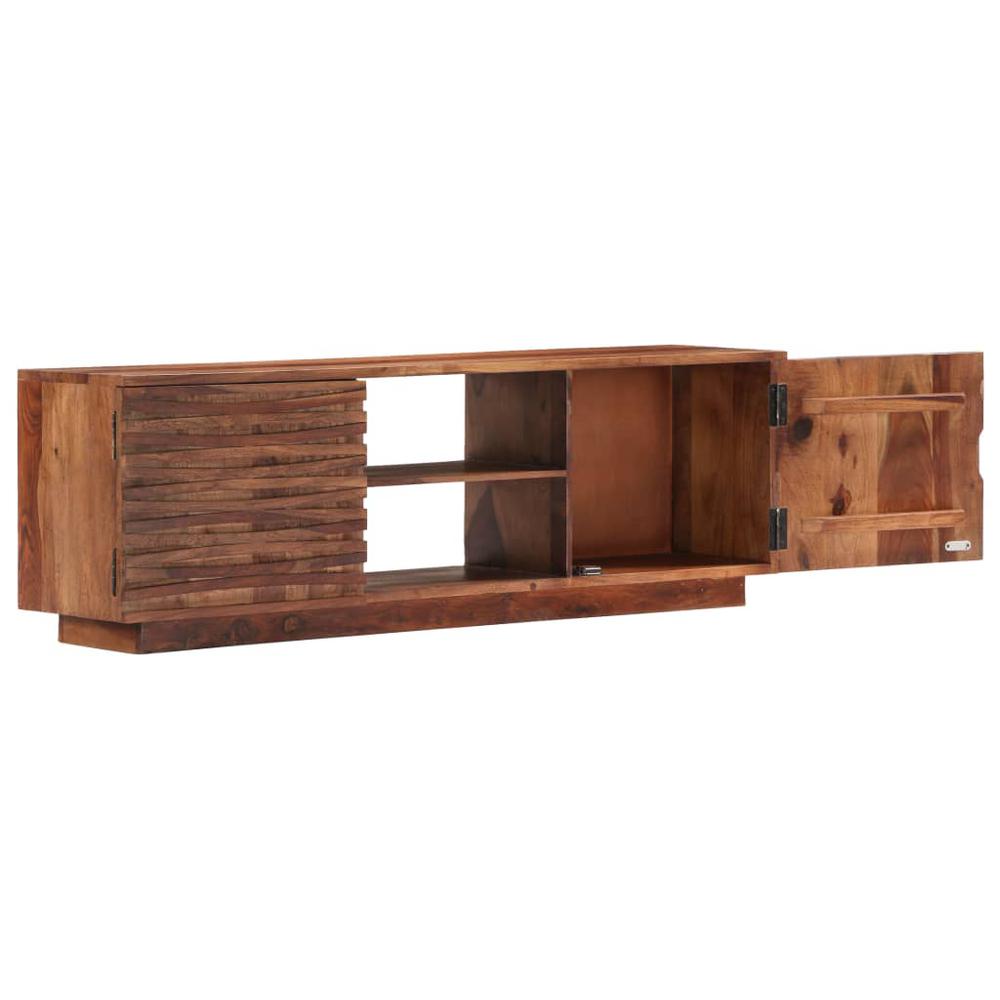 vidaXL TV Cabinet 47.2"x11.8"x15.7" Solid Sheesham Wood, 247701. Picture 6