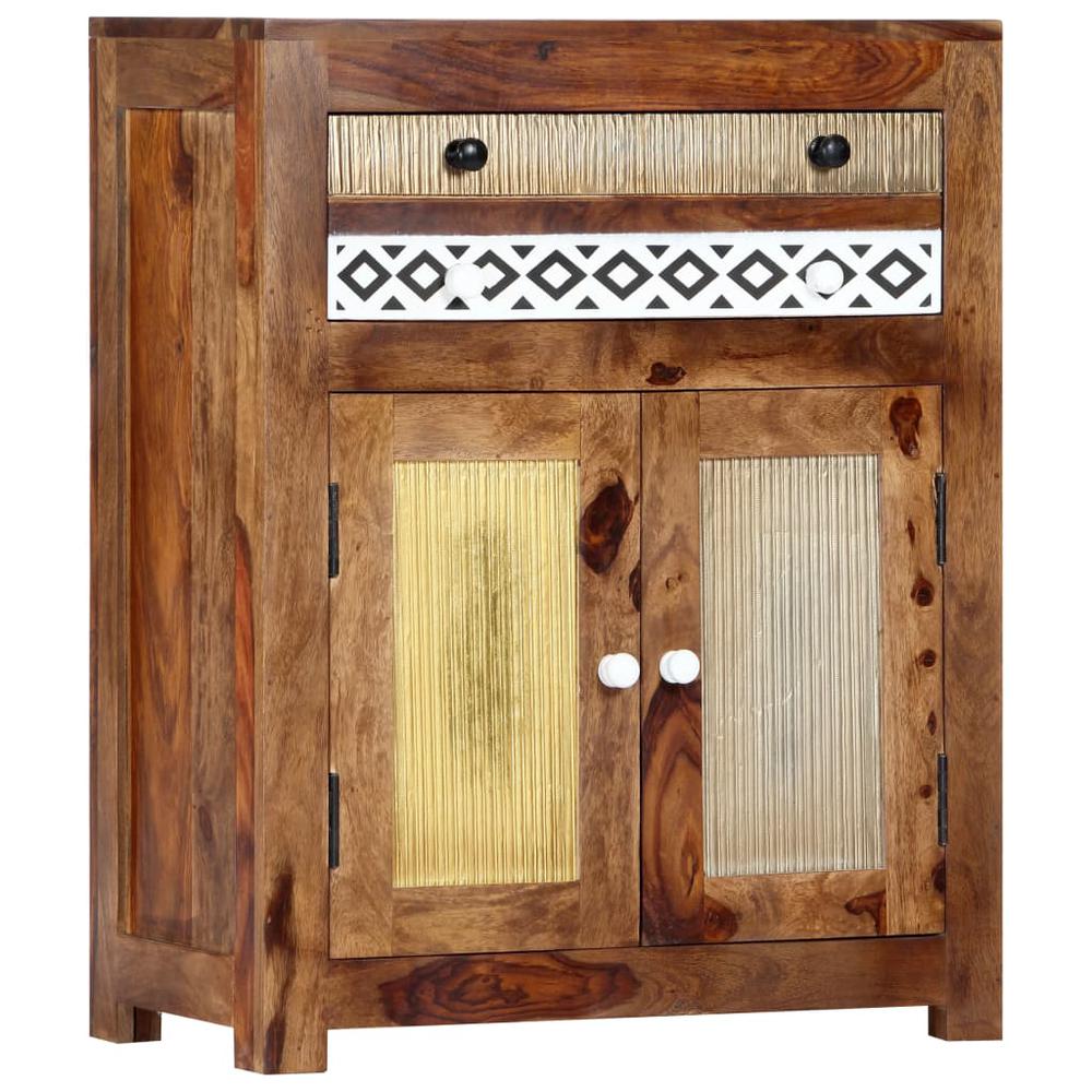 vidaXL Side Cabinet 23.6"x11.8"x29.5" Solid Sheesham Wood, 247730. Picture 1