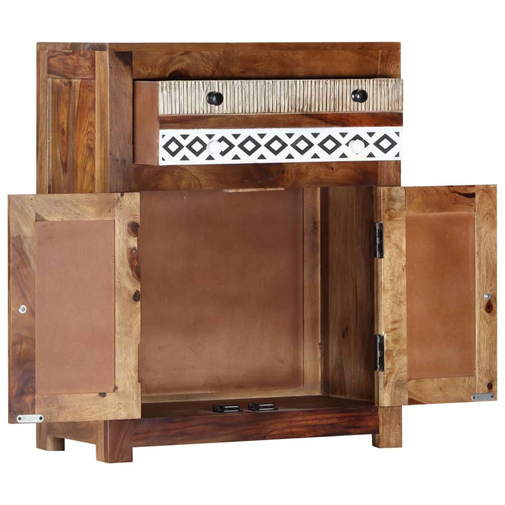 vidaXL Side Cabinet 23.6"x11.8"x29.5" Solid Sheesham Wood, 247730. Picture 2