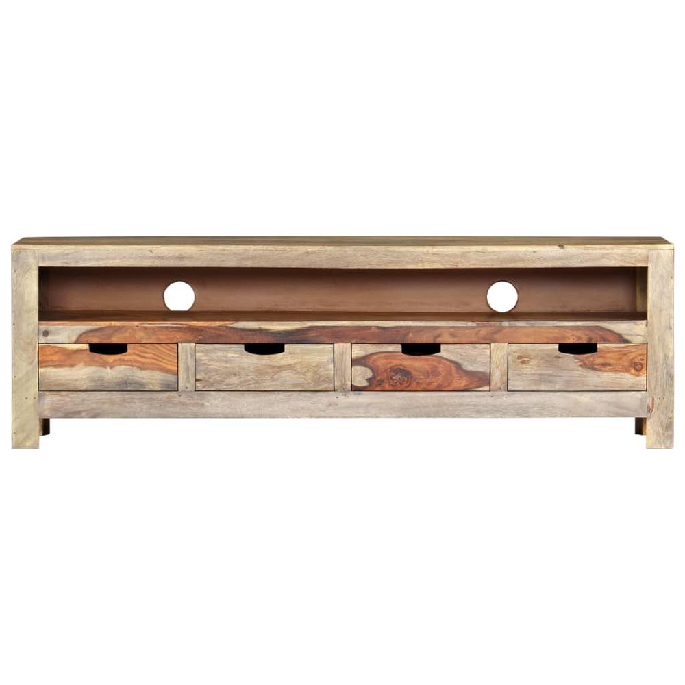 vidaXL TV Cabinet Solid Sheesham Wood 51.1"x11.8"x15.7", 247750. Picture 4