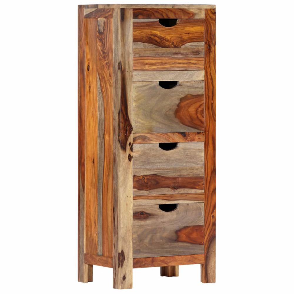 vidaXL Drawer Cabinet 15.7"x11.8"x39.3" Solid Sheesham Wood, 247752. Picture 1