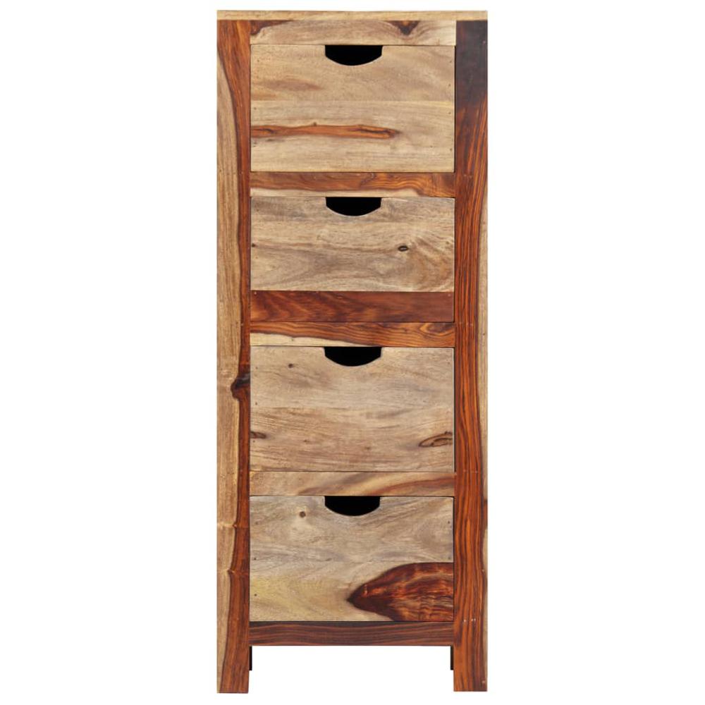 vidaXL Drawer Cabinet 15.7"x11.8"x39.3" Solid Sheesham Wood, 247752. Picture 3