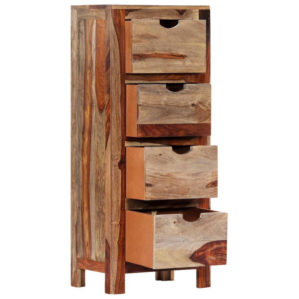 vidaXL Drawer Cabinet 15.7"x11.8"x39.3" Solid Sheesham Wood, 247752. Picture 4