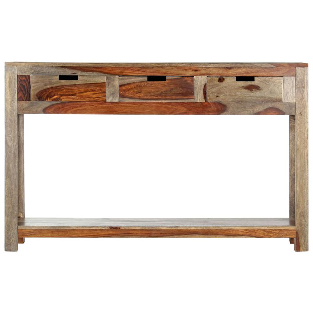 vidaXL Console Table with 3 Drawers 47.2"x11.8"x29.5" Solid Sheesham Wood, 247753. Picture 3