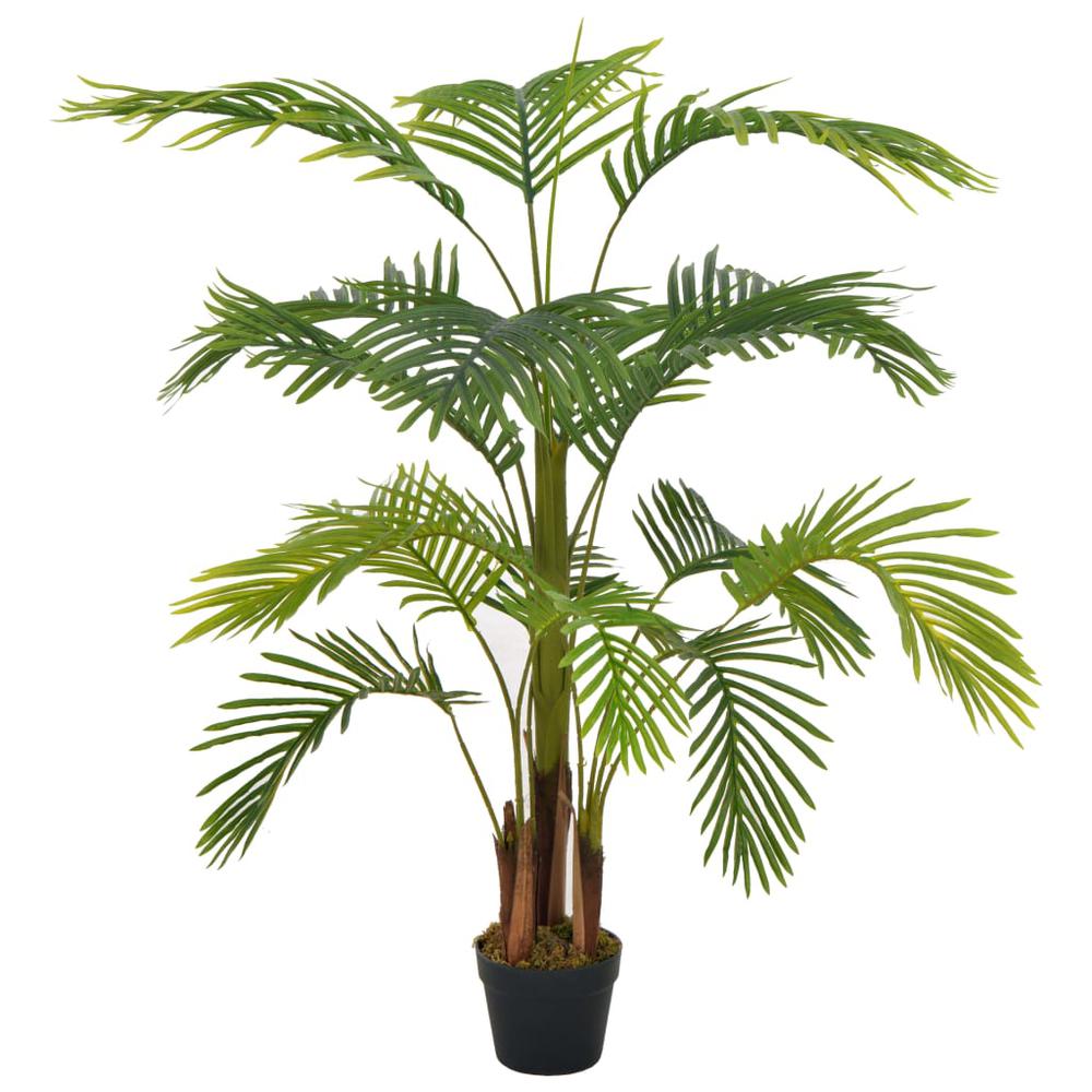 vidaXL Artificial Plant Palm with Pot Green 47.2", 280193. Picture 1
