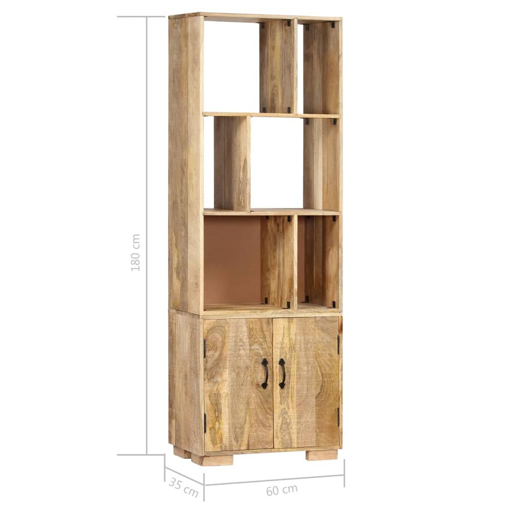 vidaXL Bookshelf 23.6"x13.8"x70.9" Solid Mango Wood, 247481. Picture 7