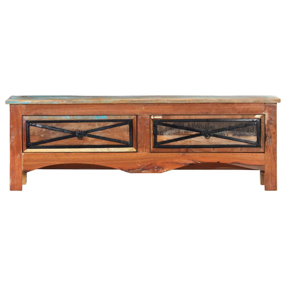 vidaXL TV Cabinet 47.2"x11.8"x15.7" Solid Reclaimed Wood, 247855. Picture 2