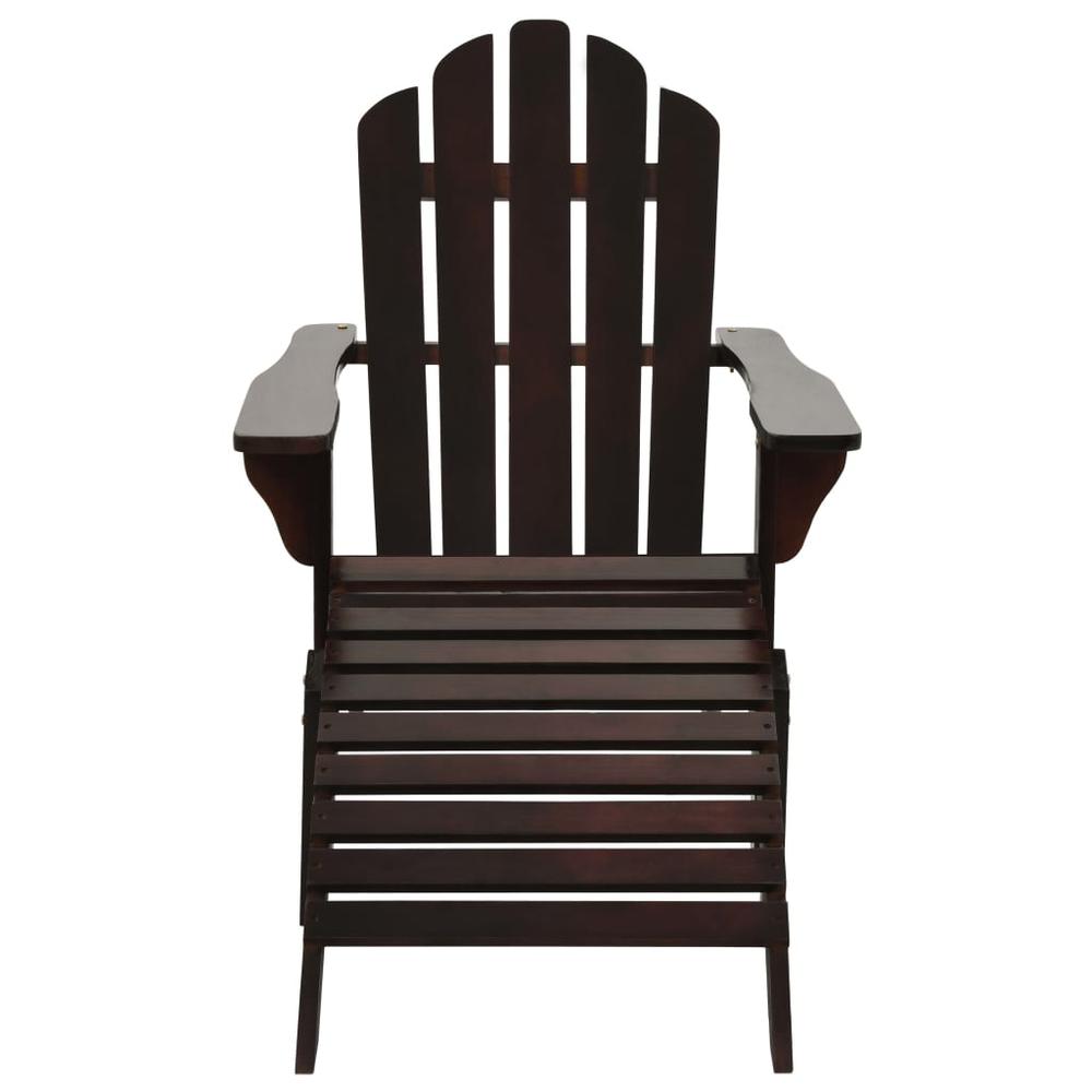 vidaXL Garden Chair with Ottoman Wood Brown, 45701. Picture 2
