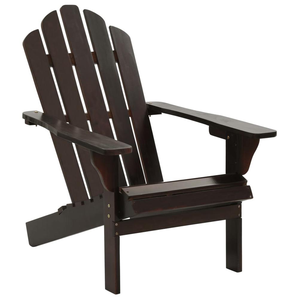vidaXL Garden Chair with Ottoman Wood Brown, 45701. Picture 5